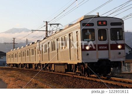 夕日を浴びる長野電鉄8500系 T4編成 夕日を浴びる長野電鉄8500系 T4編成 122931611