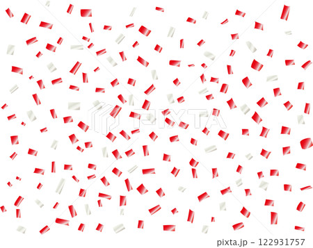 紅白銀赤色の紙吹雪背景素材 光沢リボン PNG シルバー 紅白銀赤色の紙吹雪背景素材 光沢リボン PNG シルバー 122931757