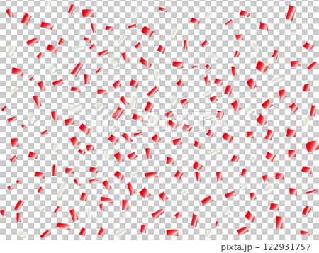 紅白銀赤色の紙吹雪背景素材 光沢リボン PNG シルバー 紅白銀赤色の紙吹雪背景素材 光沢リボン PNG シルバー 122931757