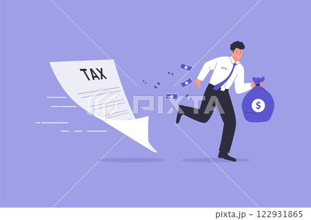 Vector illustration of tax evasion concept 122931865