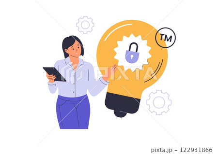 Vector illustration of trademark concept 122931866