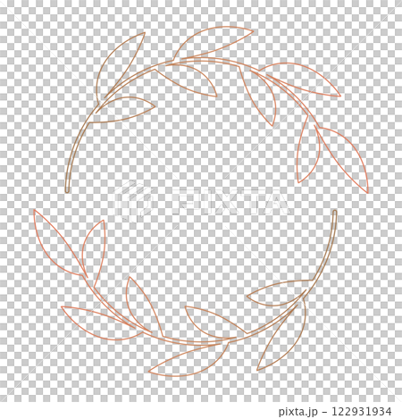 Brown laurel wreath frame Brown laurel wreath frame 122931934