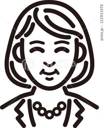 人物 女性 ミドル シニア ビジネス スーツ 線 シンプル アイコン イラスト 素材 人物 女性 ミドル シニア ビジネス スーツ 線 シンプル アイコン イラスト 素材 122931978