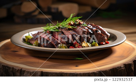 Hot beef dish. Generative AI 122932537
