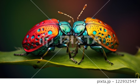 Insects mating (dock bug). Generative AI Insects mating (dock bug). Generative AI 122932547