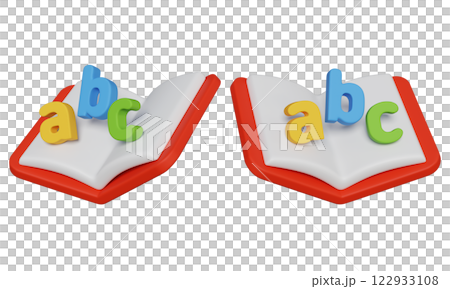 open english textbook 3D icon 122933108