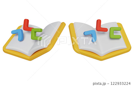 open korean textbook 3D icon 122933224