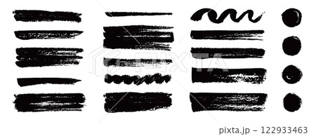 Marker brush texture stroke paint underline highlight. Marker pen highlight stroke. Vector hand drawn brush underline element set for accent, crayon texture emphasis element. Chalk vector 122933463