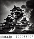 燃える天守閣 122933497