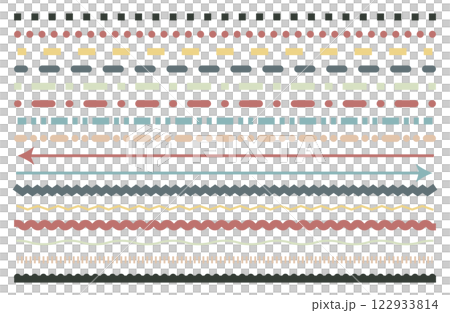 A simple and useful decorative border set 122933814