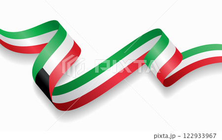 Kuwaiti flag wavy abstract background. Vector illustration. Kuwaiti flag wavy abstract background. Vector illustration. 122933967
