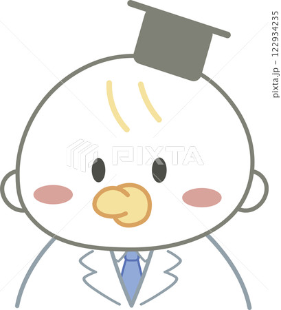 博士の格好をしたシンプルな赤ちゃん 博士の格好をしたシンプルな赤ちゃん 122934235