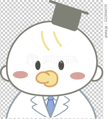 博士の格好をしたシンプルな赤ちゃん 博士の格好をしたシンプルな赤ちゃん 122934235