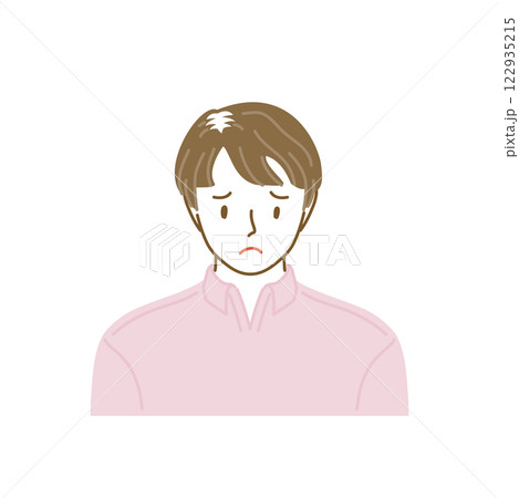 正面から見た薄毛の若い女性(髪の分け目が薄い) 正面から見た薄毛の若い女性(髪の分け目が薄い) 122935215