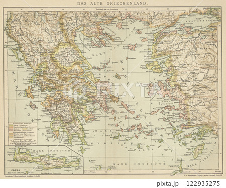 20世紀初頭　世界地図　古代ギリシャ 122935275