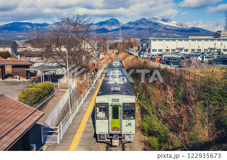 列車と浅間山【美里駅】 122935673