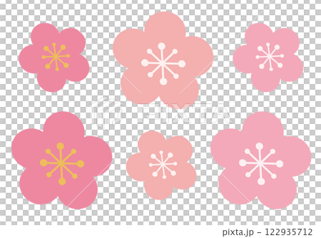 桃の花_アイコン（背景白） 122935712