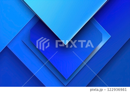 Minimal abstract blue futuristic background. Sci-fi illustration. Ai generated 122936981