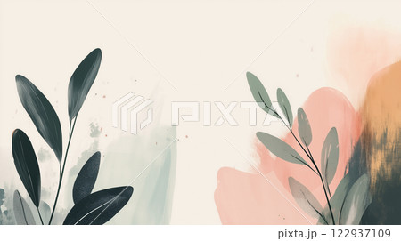 抽象的なリーフアート 122937109