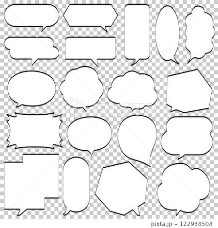 Simple speech bubble comic set 122938508