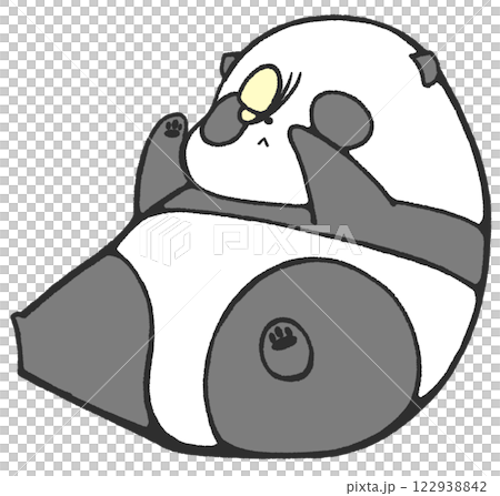 鼻子上有蝴蝶的熊貓寶寶 122938842