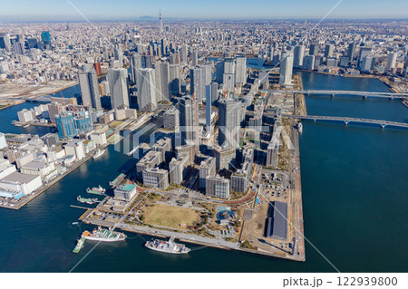 東京 空撮 ドローン撮影 月島 晴海 東京 空撮 ドローン撮影 月島 晴海 122939800