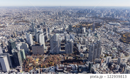 東京 空撮 ドローン撮影 新宿 都庁 東京 空撮 ドローン撮影 新宿 都庁 122939813