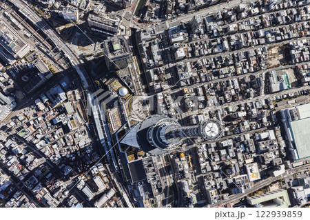 東京 空撮 ドローン撮影 真俯瞰 東京 空撮 ドローン撮影 真俯瞰 122939859