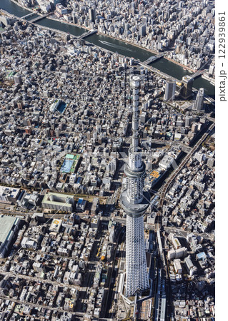 東京　空撮　ドローン撮影　東京スカイツリー　 122939861