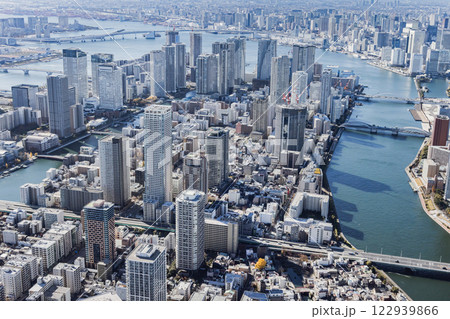 東京 空撮 ドローン撮影 月島 晴海 東京 空撮 ドローン撮影 月島 晴海 122939866