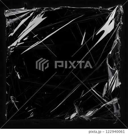 Abstract Black and White Texture with Wrinkled Plastic Wrap Abstract Black and White Texture with Wrinkled Plastic Wrap 122940061