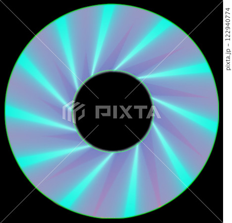 Compact disc. Multi-colored reflections and glare on a circular information carrier. Compact disc. Multi-colored reflections and glare on a circular information carrier. 122940774