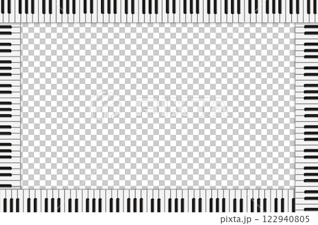 A rectangular frame made of piano keys 122940805