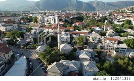 Aerial Mostar City Streets Aerial Mostar City Streets 122941318