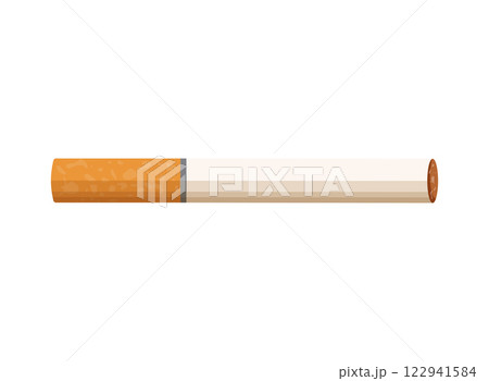 Cigarette icon in flat style. Smoking vector illustration on isolated background. Tobacco sign business concept. 122941584