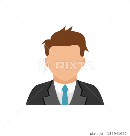 Avatar profile icon in flat style. Male user profile vector illustration on isolated background. Man profile sign business concept. 122941682