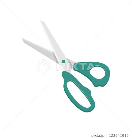 Scissor icon in flat style. Cutting hair equipment vector illustration on isolated background. Hairdressing sign business concept. 122941913