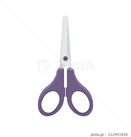 Scissor icon in flat style. Cutting hair equipment vector illustration on isolated background. Hairdressing sign business concept. 122941920