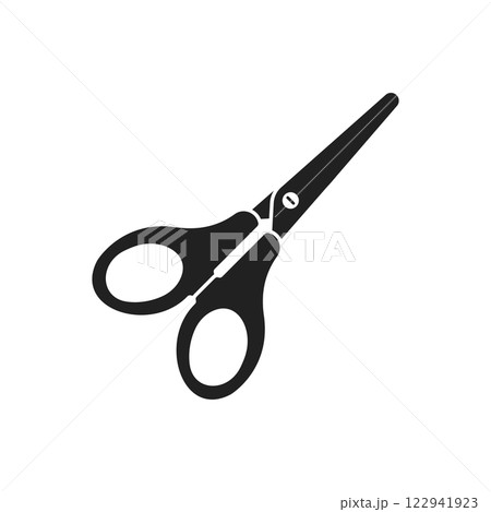 Scissor icon in flat style. Cutting hair equipment vector illustration on isolated background. Hairdressing sign business concept. 122941923