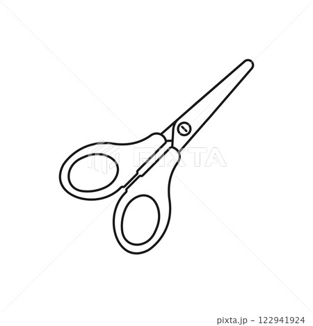 Scissor icon in flat style. Cutting hair equipment vector illustration on isolated background. Hairdressing sign business concept. 122941924