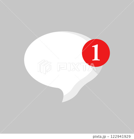 New message icon in flat style. Incoming inbox email vector illustration on isolated background. Bubble notification sign business concept. 122941929