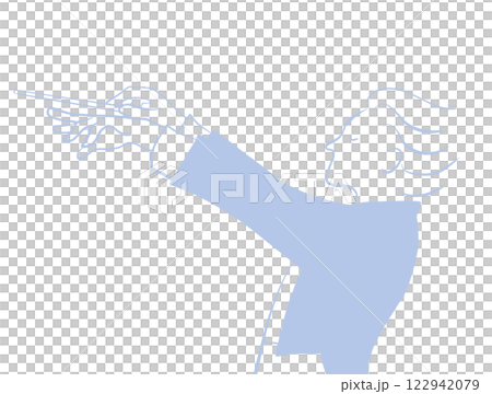 暗い背景の指揮者の線画 122942079