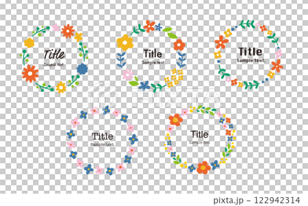花框。婚禮和慶典的模板材料。 122942314