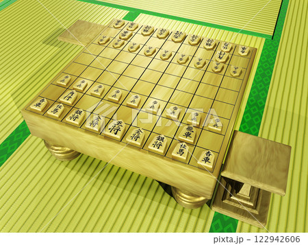 将棋（3DCG）背景付き 122942606