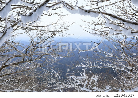 高見山の美しい霧氷 122943017
