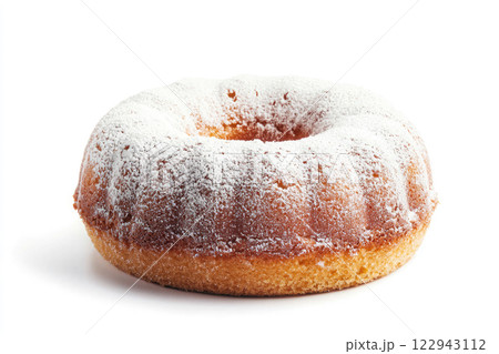 Easter cake with icing sugar isolated on white background 122943112
