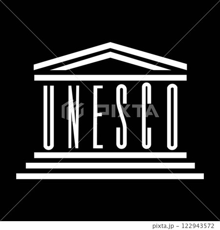 simple black Unesco Flag  122943572