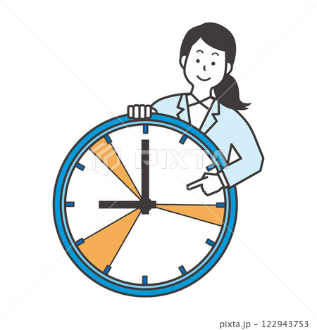 スキマ時間を活用する女性 122943753