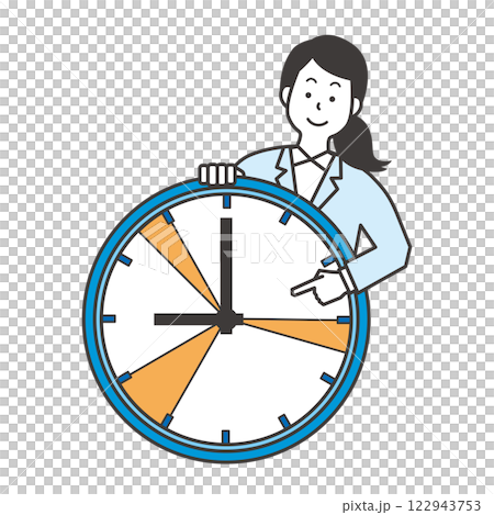 スキマ時間を活用する女性 122943753