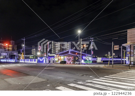 徳山　徳山駅みなと口　日産レンタカーのイルミネーション山口県周南市 122944236